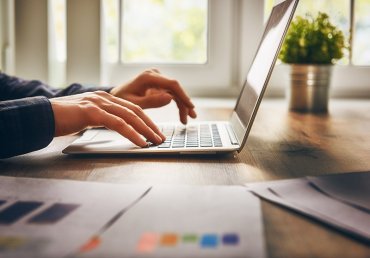 Using computer with charts